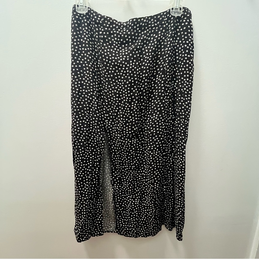 Black and White Midi Skirt